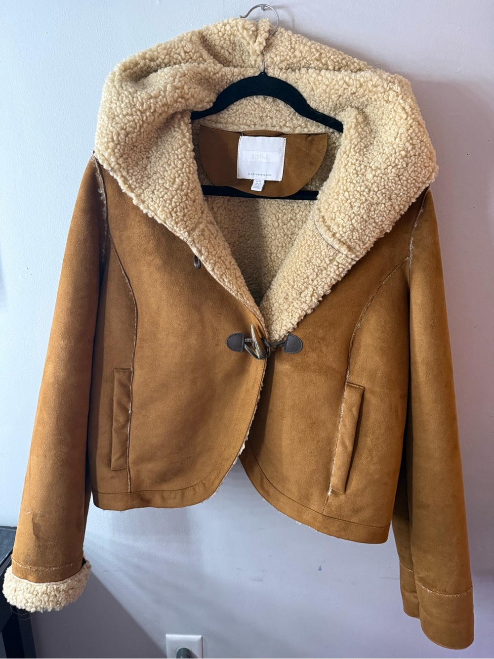 Anthropologie Sherpa-Lined Jacket with Hood
